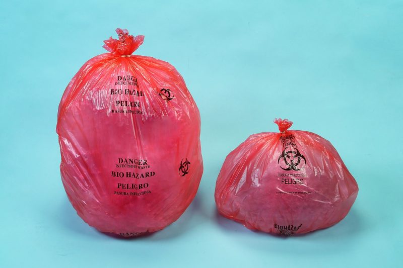 Plasdent Bio Hazard Waste Bags Red