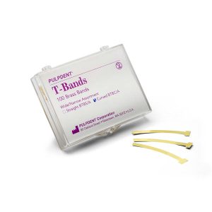 Pulpdent Matrix T Bands Curved Assorted Brass 100/pk