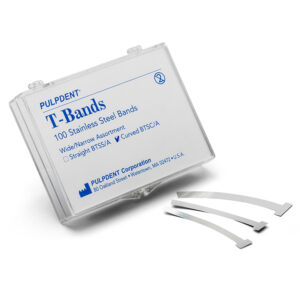 Pulpdent Matrix T Bands Curved Wide Stainless 100/pk