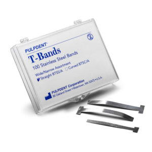 Pulpdent Matrix T Bands Straight Assorted Stainless 100/pk