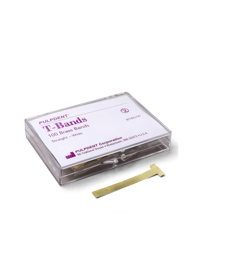 Pulpdent Matrix T Bands Straight Wide Stainless 100/pk