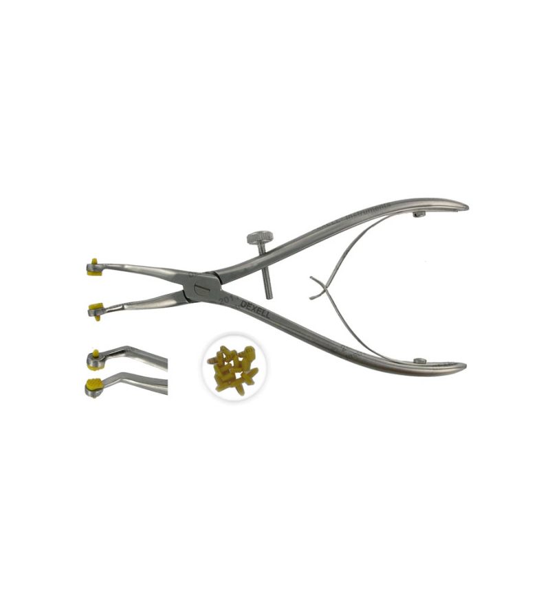 POWER DENTAL USA Crown Removing Pliers, Yellow Silicone Tips