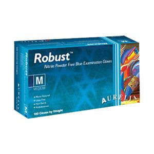 Aurelia ROBUST Soft Nitrile Powder-Free Gloves - Micro Textured - Sky Blue