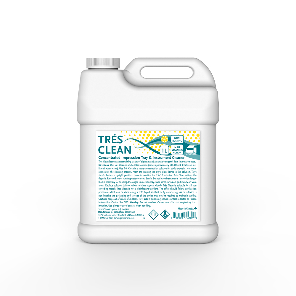 Germiphene Tres Clean Tray and Instrument Cleaner - 1L