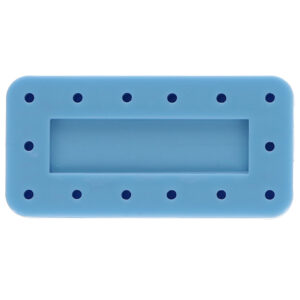Bur Block – Blue Rectangular Magnetic – Plasdent – #400BR-2