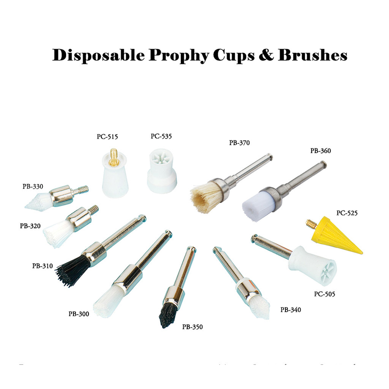 TPC Disposable Prophy Brushes - Latch Pointed Black - #PB-350-10