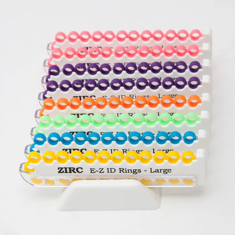 Zirc E-Z ID Rings System -Large (Classic ,Vibrant or Jewel Color)