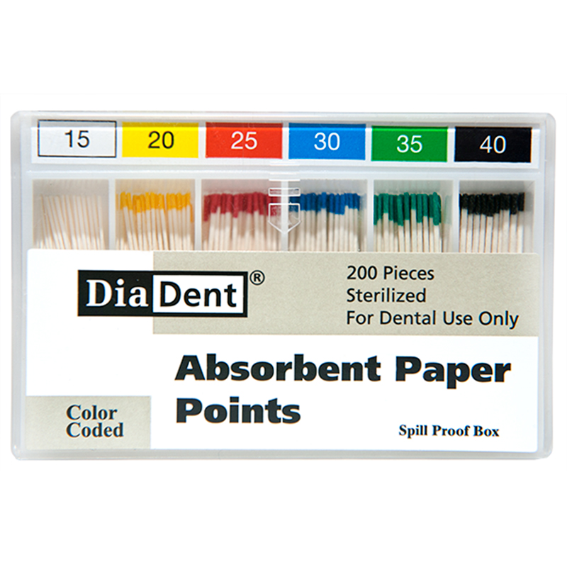 DiaDent Absorbent Paper Points Spillproof - 200/pk
