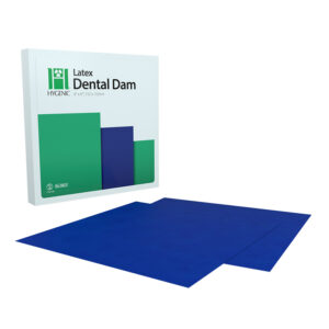 Hygenic Latex Dental Dam 6" x 6" Blue, Medium