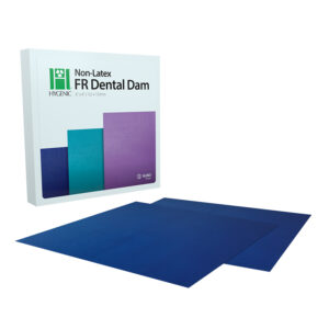 Hygenic® Non-Latex FR Dental Dam – 6" x 6" Blue, Medium
