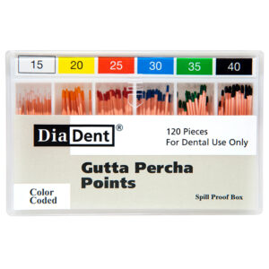 DiaDent Gutta Percha (Non-Marked) - (ISO sizes/.02 Taper) Slide Package
