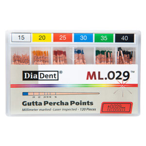 DiaDent Gutta Percha (mm-Marked) - (ISO sizes/.02 Taper) Slide Package